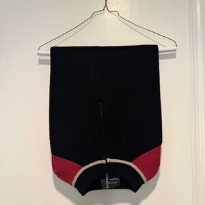 Dementre Italian Made Men’s Quarter-Zip Sweater – Size M – Black & Red